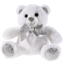White bear with ribbon 25 cm.