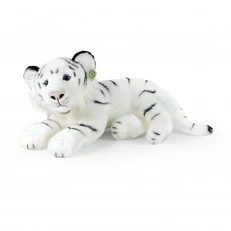 Large plush White tiger 60 cm. lying down