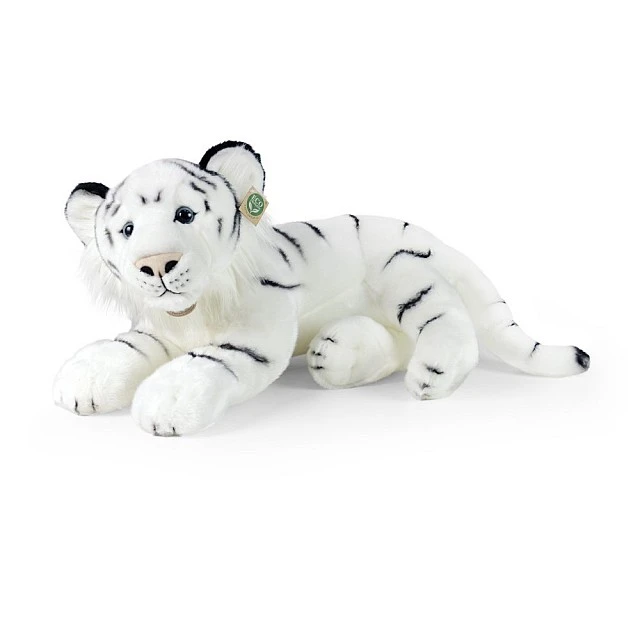 Large plush White tiger 60 cm. lying down