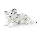 Large plush White tiger 60 cm. lying down