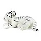 Large plush White tiger 60 cm. lying down