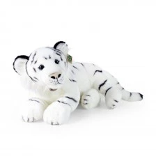 Large plush White tiger 60 cm. lying down