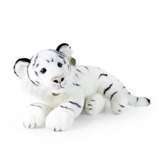 Large plush White tiger 60 cm. lying down