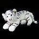 Large plush White tiger 60 cm. lying down