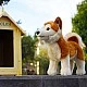 Plush Akita dog 30 cm standing
