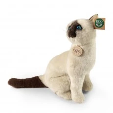 Plush Siamese cat sitting 30 cm.