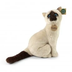 Plush Siamese cat sitting 30 cm.