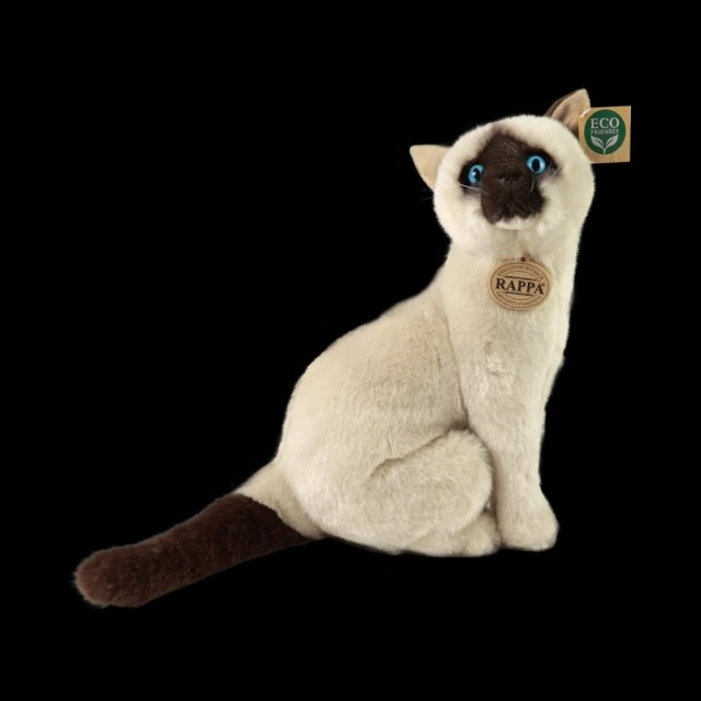 Plush Siamese cat sitting 30 cm.