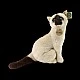 Plush Siamese cat sitting 30 cm.