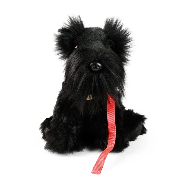 Plush Schnauzer sitting on a leash 30 cm.