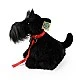 Plush Schnauzer sitting on a leash 30 cm.