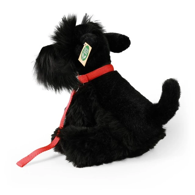 Plush Schnauzer sitting on a leash 30 cm.
