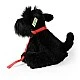 Plush Schnauzer sitting on a leash 30 cm.