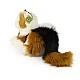 Plush Tricolor cat lying down 30 cm.