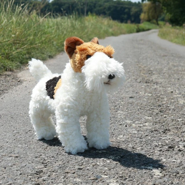 Plush dog Fox Terrier 30 cm. standing
