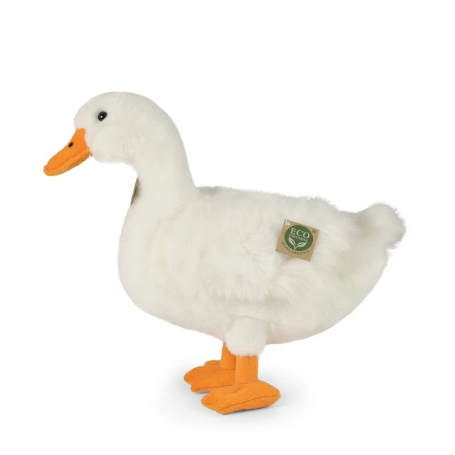 Plush white goose 33 cm. Eco friends series