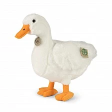 Plush white goose 33 cm. Eco friends series