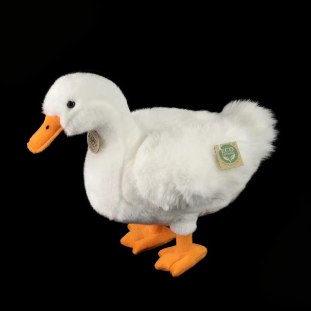 Plush white goose 33 cm. Eco friends series