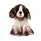 Plush dog in brown and white 24 cm. Eco friends series