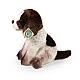 Plush dog in brown and white 24 cm. Eco friends series