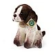 Plush dog in brown and white 24 cm. Eco friends series