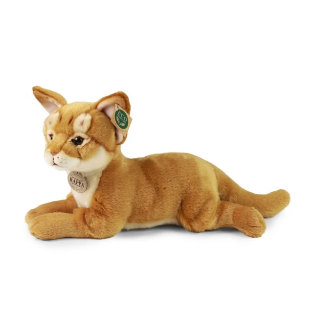 Plush Abyssinian cat 30 cm. lying