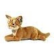 Plush Abyssinian cat 30 cm. lying
