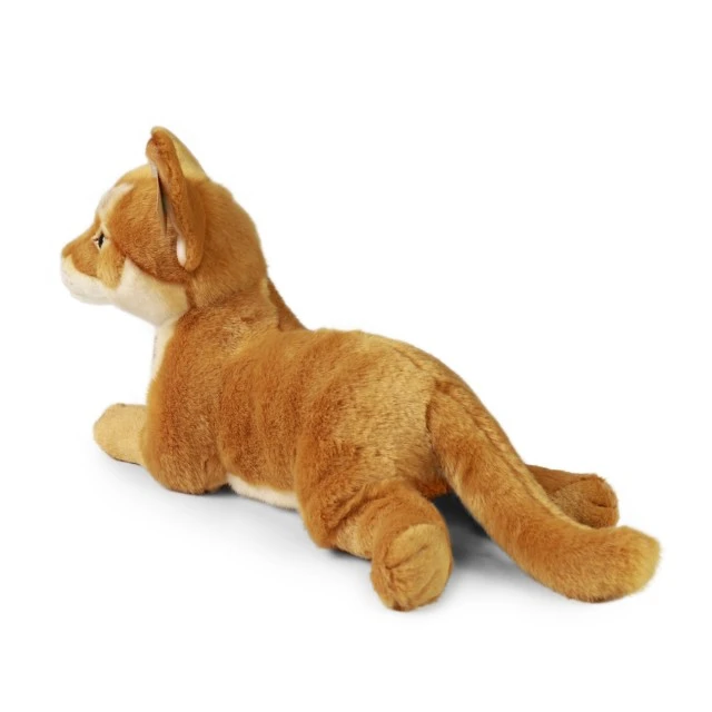 Plush Abyssinian cat 30 cm. lying