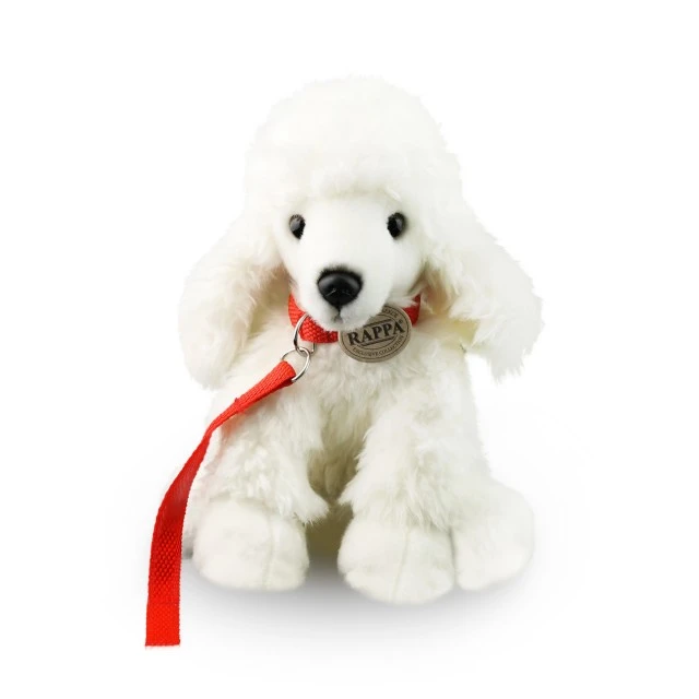 Plush Poodle Dog with leash 28 cm.