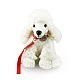 Plush Poodle Dog with leash 28 cm.