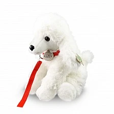 Plush Poodle Dog with leash 28 cm.