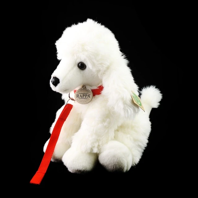 Plush Poodle Dog with leash 28 cm.