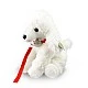 Plush Poodle Dog with leash 28 cm.
