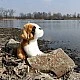Plush dog St. Bernard 20 cm. sitting