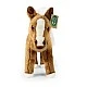 Plush Brown horse with white mane 23 cm. standing
