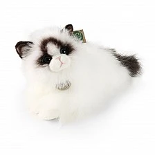 Plush Ragdoll Cat lying down 35 cm.