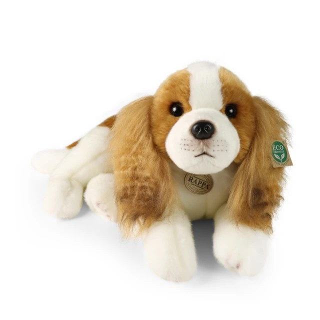 Plush Dog Cavalier King Charles Spaniel lying 40 cm.