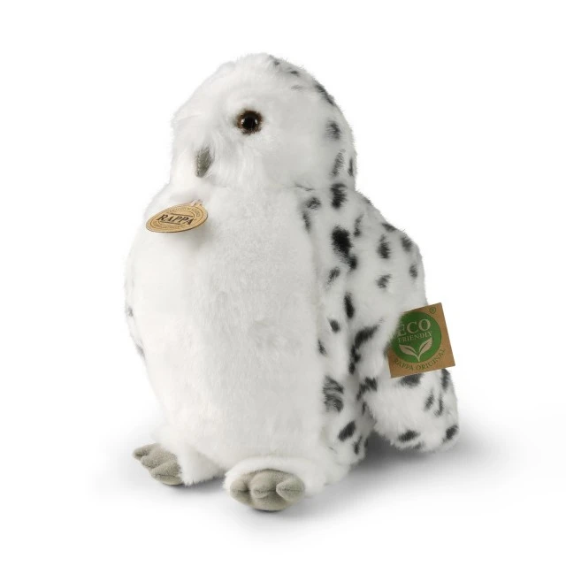 Plush White Owl with rotating head 28 cm.