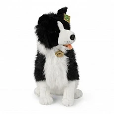 Eco plush toy Border Collie sitting 40 cm.