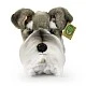 Eco plush toy Schnauzer dog lying down 28 cm.