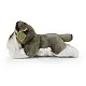 Eco plush toy Schnauzer dog lying down 28 cm.