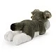 Eco plush toy Schnauzer dog lying down 28 cm.