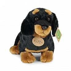Plush Dachshund dog standing 30 cm.
