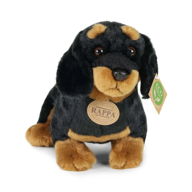 Plush Dachshund dog standing 30 cm.
