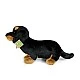 Plush Dachshund dog standing 30 cm.