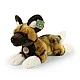 Plush African Wild Dog 34 cm. lying down
