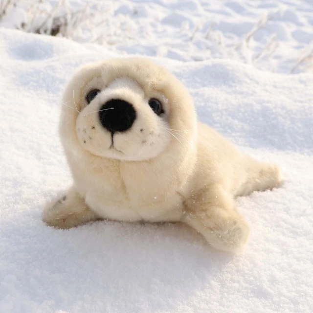 Plush White Seal 32 cm. Eco Friends series