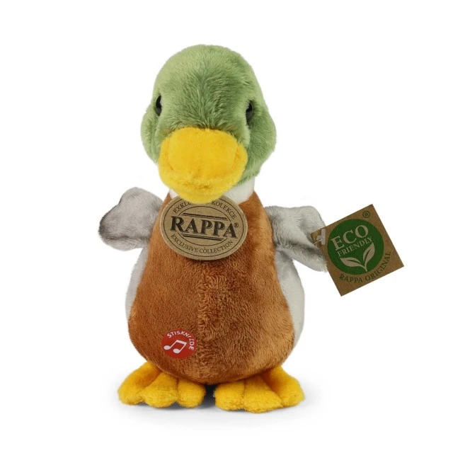 Plush Large Green-headed Duck with sound 22 cm. Eco Friends series
