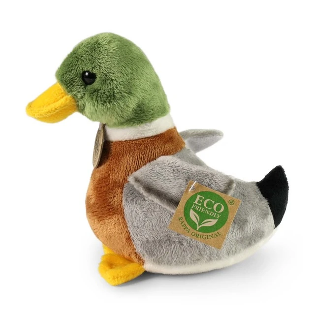 Plush Large Green-headed Duck with sound 22 cm. Eco Friends series