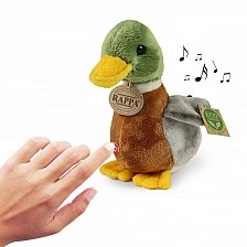 Plush Large Green-headed Duck with sound 22 cm. Eco Friends series